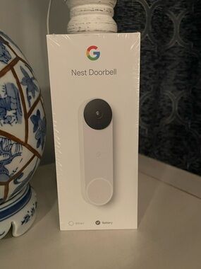 Google Nest Doorbell in White and Black Accent